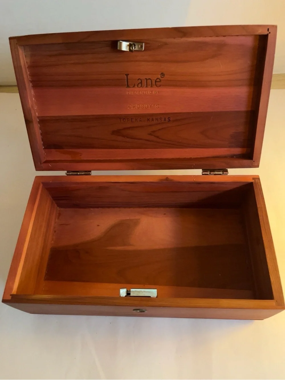 Decorative Wooden Jewelry Box with Floral Inlay - Brown